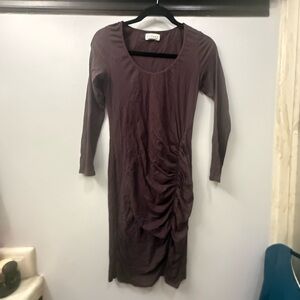 VELVET BY GRAHAM & SPENCER WOMEN’S LONG SLEEVE MINI DRESS, SIZE SMALL, BROWN